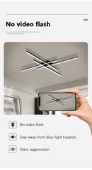 GobekUsa Modern Black LED Chandelier Lights for Bedroom and Living Room