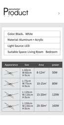 GobekUsa Modern Black LED Chandelier Lights for Bedroom and Living Room