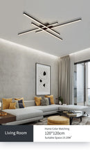 GobekUsa Modern Black LED Chandelier Lights for Bedroom and Living Room