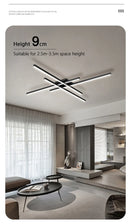 GobekUsa Modern Black LED Chandelier Lights for Bedroom and Living Room