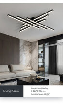 GobekUsa Modern Black LED Chandelier Lights for Bedroom and Living Room
