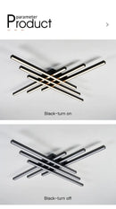 GobekUsa Modern Black LED Chandelier Lights for Bedroom and Living Room
