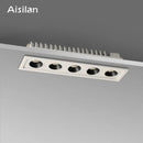 GobekUsa 15W/24W LED Grille Downlight: Anti-glare Embedded Spot Light for Office Home Shop Decor