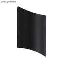 GobekUsa Modern LED Outdoor Wall Sconce with Geometric Metal Shade in Warm/White Light - Black Wall Light Fixture