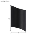 GobekUsa Modern LED Outdoor Wall Sconce with Geometric Metal Shade in Warm/White Light - Black Wall Light Fixture