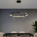 GobekUsa Black Round Combination Chandelier Pendant Light for Home Decor and Kitchen
