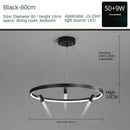 GobekUsa Black Round Combination Chandelier Pendant Light for Home Decor and Kitchen