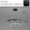 GobekUsa Black Round Combination Chandelier Pendant Light for Home Decor and Kitchen