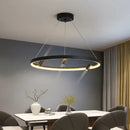 GobekUsa Black Round Combination Chandelier Pendant Light for Home Decor and Kitchen