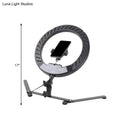 GobekUsa Modern Black LED USB Fill-in Flash Lamp with Metallic Shade