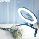 GobekUsa Modern Black LED USB Fill-in Flash Lamp with Metallic Shade