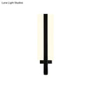 GobekUsa Modern LED Black Wall Sconce Light Fixture for Living Room - Minimalistic Metal Design, White/Warm Light