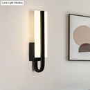 GobekUsa Modern LED Black Wall Sconce Light Fixture for Living Room - Minimalistic Metal Design, White/Warm Light