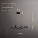 GobekUsa Black LED Spot Chandelier: Modern Minimalist Rotatable Hanging Lamp for Home Decor
