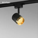 GobekUsa Black Aluminum LED Track Spotlight - Adjustable Luxury Ceiling Light Display