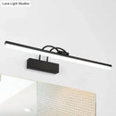 GobekUsa Minimalist Acrylic Vanity Lighting Fixture - 16"/20" Modern LED Wall Mount Light in Black for Bathroom with Warm/White Light