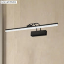 GobekUsa Minimalist Acrylic Vanity Lighting Fixture - 16"/20" Modern LED Wall Mount Light in Black for Bathroom with Warm/White Light