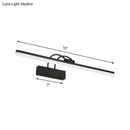 GobekUsa Minimalist Acrylic Vanity Lighting Fixture - 16"/20" Modern LED Wall Mount Light in Black for Bathroom with Warm/White Light