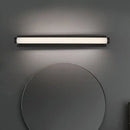 GobekUsa Minimalistic LED Vanity Sconce Bathroom Wall Light - Black, Tubular Acrylic Shade (16"/20"/24" L)
