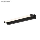 GobekUsa Minimalistic LED Vanity Sconce Bathroom Wall Light - Black, Tubular Acrylic Shade (16"/20"/24" L)