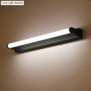 GobekUsa Minimalistic LED Vanity Sconce Bathroom Wall Light - Black, Tubular Acrylic Shade (16"/20"/24" L)