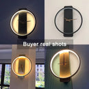 GobekUsa LED Wall Clock Lamp Indoor Light Fixture Home Decor Bedroom Living Room