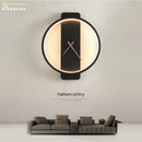 GobekUsa LED Wall Clock Lamp Indoor Light Fixture Home Decor Bedroom Living Room