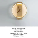 GobekUsa LED Wall Clock Lamp Indoor Light Fixture Home Decor Bedroom Living Room