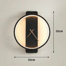 GobekUsa LED Wall Clock Lamp Indoor Light Fixture Home Decor Bedroom Living Room