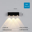 Modern black led wall lamp bedroom waterproof lighting fixture by Decorbites