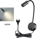 Modern black led wall lamp set 2pcs flexible bedroom reading light by Decorbites