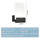 Modern black led wall lamp with frosted glass for bedroom by Decorbites