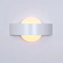Modern black led wall lamp with frosted glass for bedroom by Decorbites