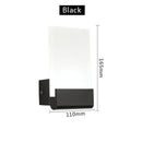 Modern black led wall lamp with frosted glass for bedroom by Decorbites