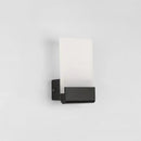 Modern black led wall lamp with frosted glass for bedroom by Decorbites