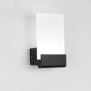 Modern black led wall lamp with frosted glass for bedroom by Decorbites