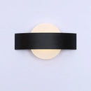 Modern black led wall lamp with frosted glass for bedroom by Decorbites