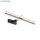GobekUsa Modern Black LED Wall Light with Acrylic Shade - Streamlined Vanity Lighting in Warm/White Light