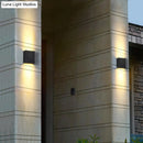 GobekUsa Modern Black LED Wall Light for Garden Scenery with Metal Shade