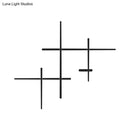 GobekUsa Modern LED Wall Light in Black for Living Room Décor - Crossed Lines Design