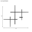 GobekUsa Modern LED Wall Light in Black for Living Room Décor - Crossed Lines Design
