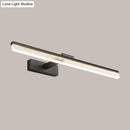 GobekUsa Modern Black LED Wall Light with Acrylic Shade - Streamlined Vanity Lighting in Warm/White Light