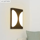 GobekUsa Modern LED Metallic Black Wall Sconce with Double Semicircle Pattern - Flush Mount