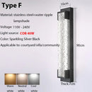 GobekUsa Dimmable LED Stainless Steel Outdoor Wall Sconce for Villa Garage Garden Courtyard