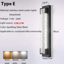 GobekUsa Dimmable LED Stainless Steel Outdoor Wall Sconce for Villa Garage Garden Courtyard