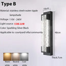 GobekUsa Dimmable LED Stainless Steel Outdoor Wall Sconce for Villa Garage Garden Courtyard