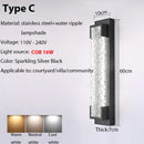 GobekUsa Dimmable LED Stainless Steel Outdoor Wall Sconce for Villa Garage Garden Courtyard