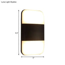 GobekUsa Modern Black LED Wall Sconce Light: Rectangular Metal Fixture, Warm/White Glow