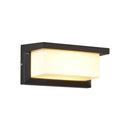 GobekUsa Modern LED Wall Sconce Light for Pathways - Black Aluminum Rectangle Design