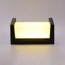 GobekUsa Modern LED Wall Sconce Light for Pathways - Black Aluminum Rectangle Design